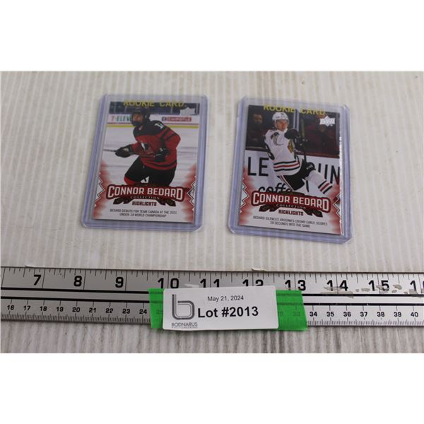 (2) Connor Bedard Upper Deck Rookies