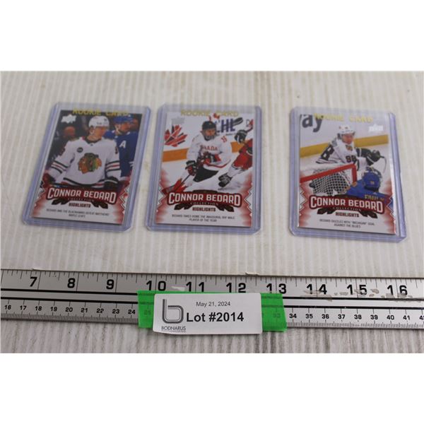 (3) Connor Bedard Upper Deck Rookies