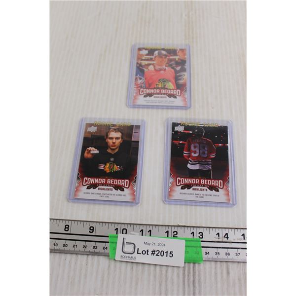 (3) Connor Bedard Upper Deck Rookies