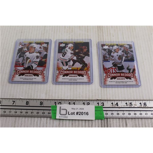 (3) Connor Bedard Upper Deck Rookies