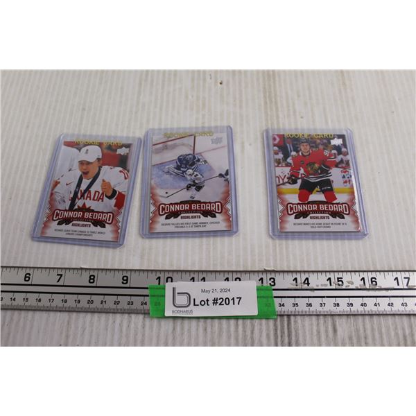 (3) Connor Bedard Upper Deck Rookies