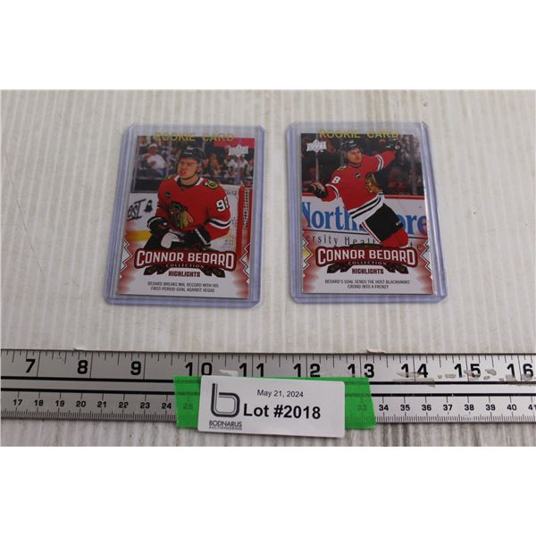 (2) Connor Bedard Upper Deck Rookies