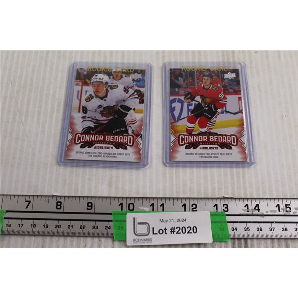 (2) Connor Bedard Upper Deck Rookies