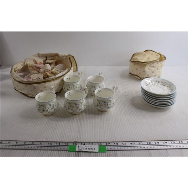 Royal Albert Caroline (5) Cups and (8) Saucers