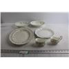 Image 1 : Royal Albert Caroline Cream & Sugar and (4) Assorted Dishes
