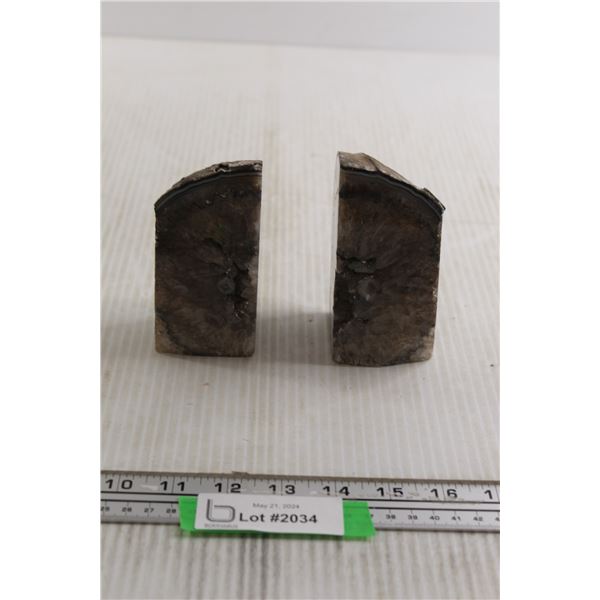 Pair of Agate Bookends