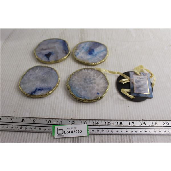 (4) Agate Coasters