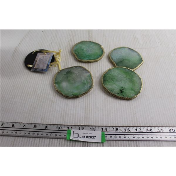 (4) Agate Coasters