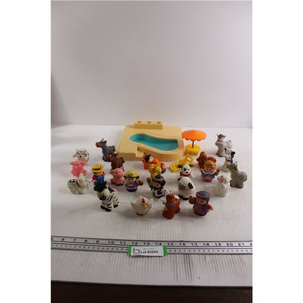 Assorted Fisher Price Character Toys and Pool Toy