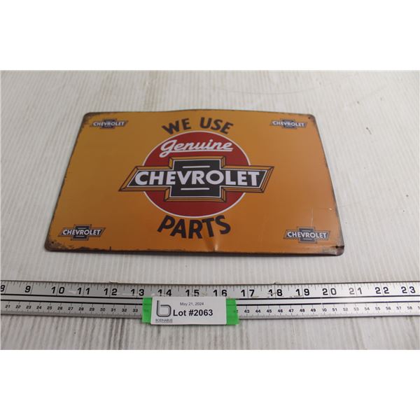 Chevrolet Sign - 12" x 8"