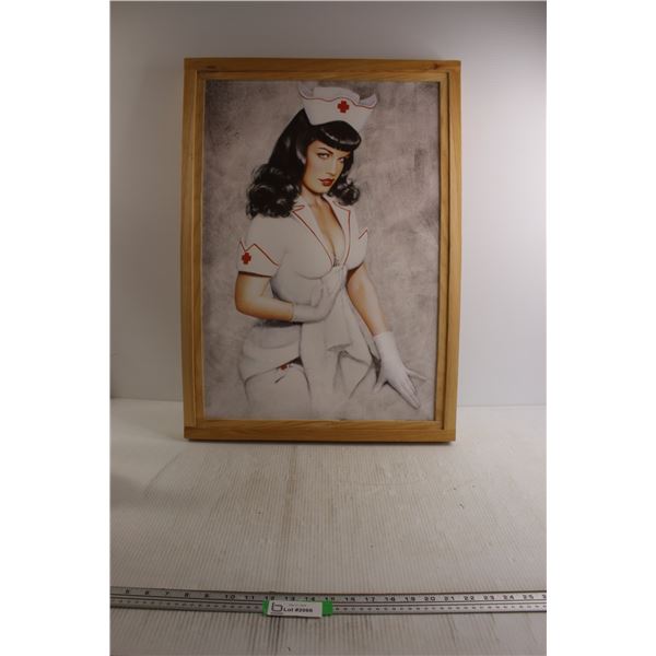 Betty Page Canvas - 21 1/2" x 29 1/2"