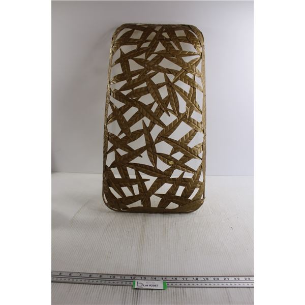 Large Gold Toned Decorative Tray - 15" x 29"