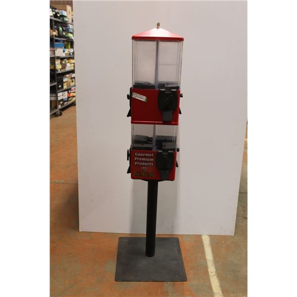 *Floor Gumball Machine with Key and Stand - 57" H, Turns