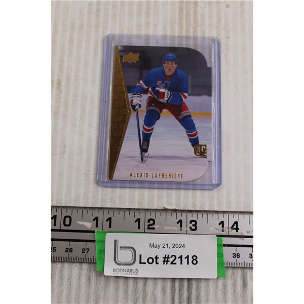 Alexis LaFreniere Upper Deck Rookie Hockey Card