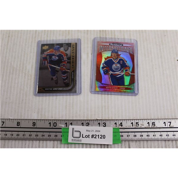 (2) Wayne Gretzky Insert Hockey Cards