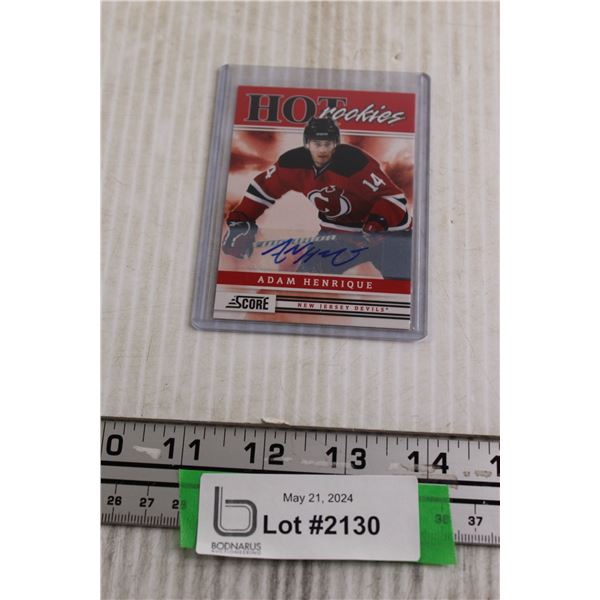 Adam Henrique Rookie Autograph Hockey Card