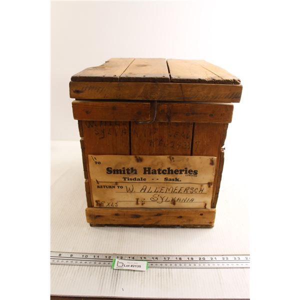 Vintage Wooden Egg Crate