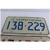 Image 4 : (3) Saskatchewan License Plates - 1970, 1971, 1972