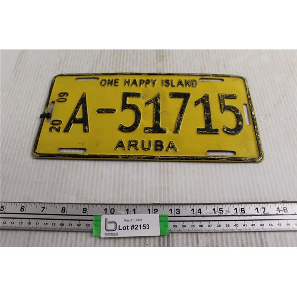 Aruba 2009 License Plate