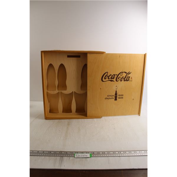 Wooden Coca-Cola Bottle and Cup Storage Box
