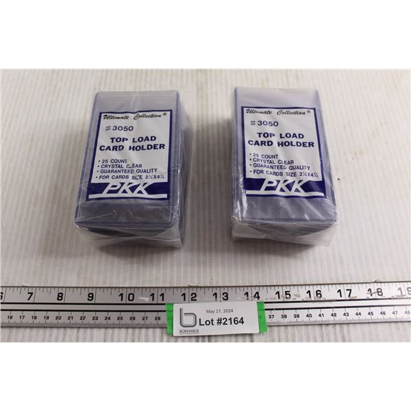 (2) Packs Top Load Card Holders