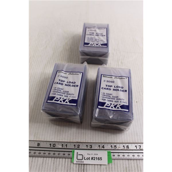(3) Packs Top Load Card Holders