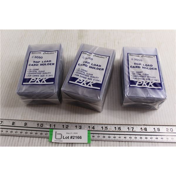 (3) Packs Top Load Card Holders