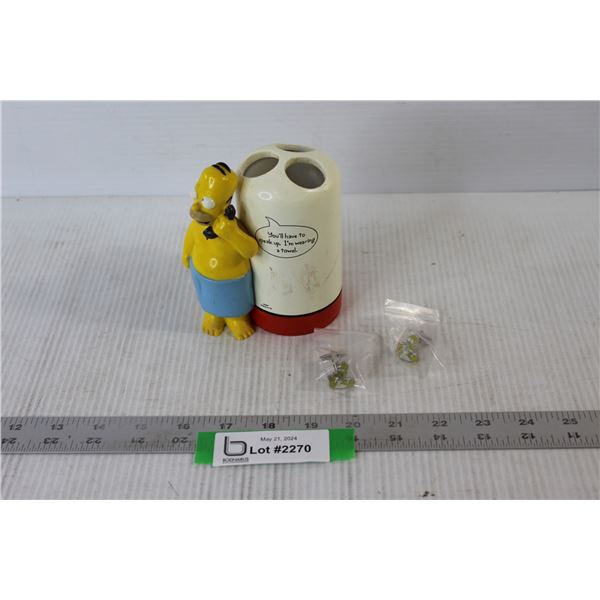 Simpsons Toothbrush Holder, Simpsons Cufflinks