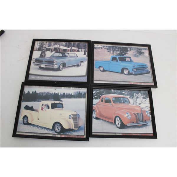 (4) Framed Vehicle Photos
