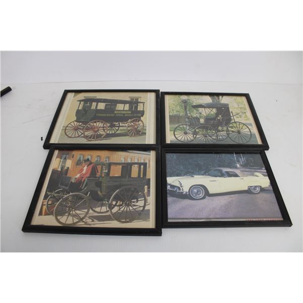 (4) Framed Vehicle Photos