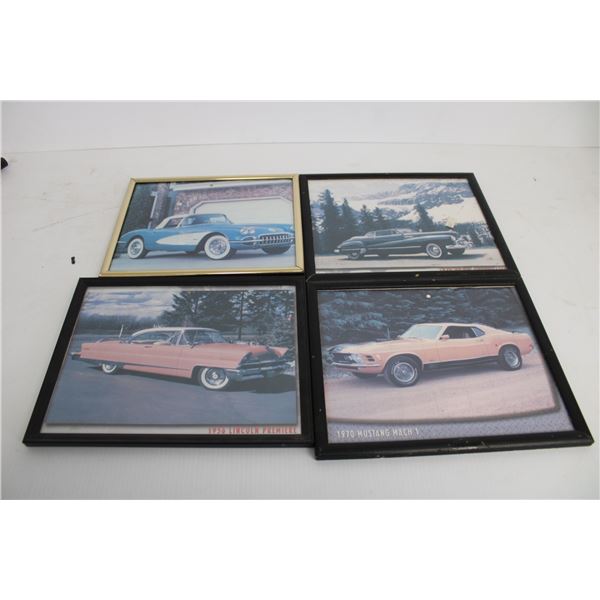 (4) Framed Vehicle Photos