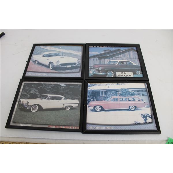 (4) Framed Vehicle Photos
