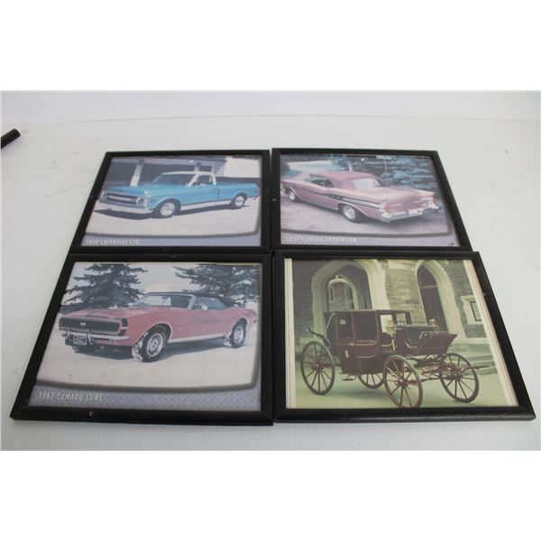 (4) Framed Vehicle Photos