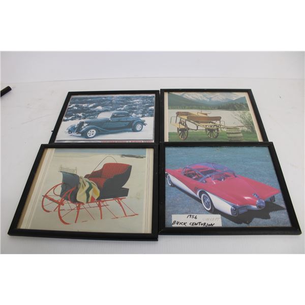 (4) Framed Vehicle Photos