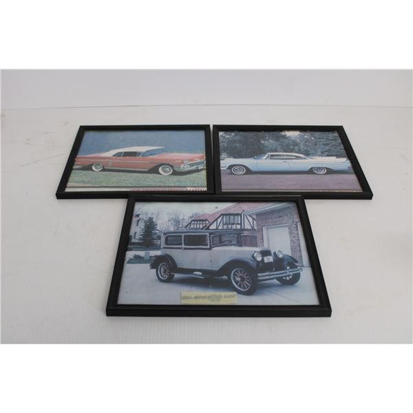 (3) Framed Vehicle Photos
