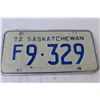Image 3 : (2) 1972 Saskatchewan License Plates