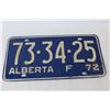 Image 3 : (3) Alberta License Plates - Two are 1972, One is 1973