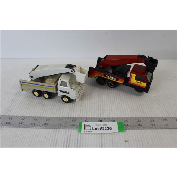 (2) Tonka Trucks - One Truck Missing Front Wheels