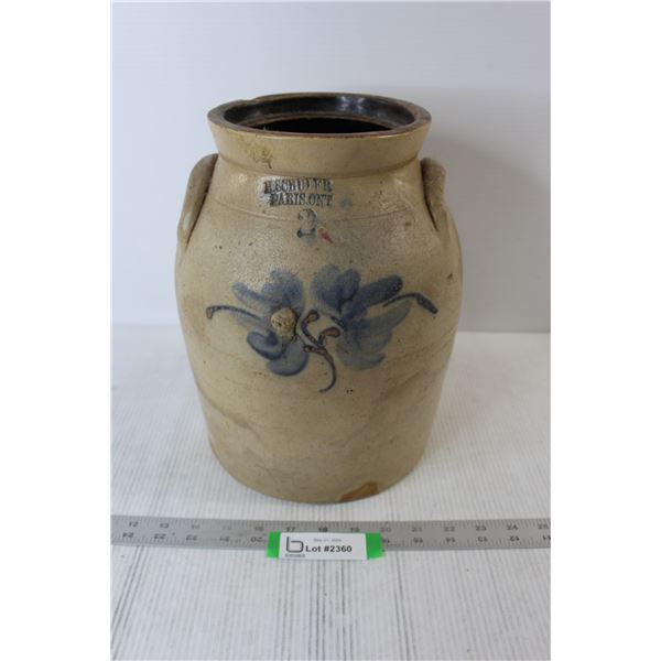 #2 Salt Glazed Stoneware Crock - Paris, Ontario - Chipped