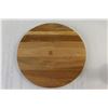 Image 3 : Round Wooden Cheese Board, Round Wooden Cutting Board, Folding Wooden Basket
