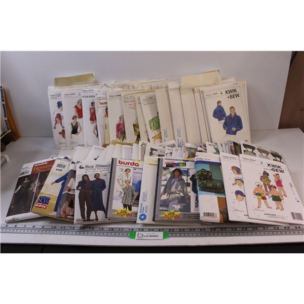 approx 70 Sewing Patterns - Various Styles