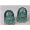 Image 2 : (3) Blue Glass Insulators