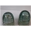 Image 3 : (2) Blue Glass Insulators