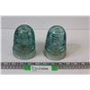 Image 1 : (2) Blue Glass Insulators