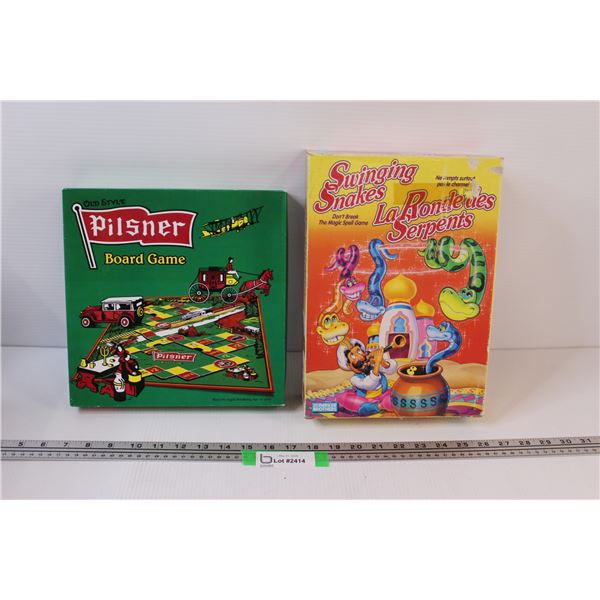 Swinging Snakes Board Game, Pilsner Board Game - As Is