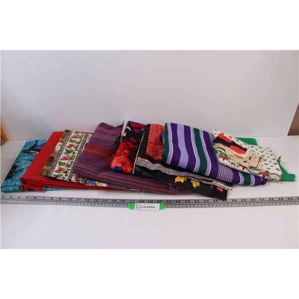 Lot of: Various Material Sizes & Textures (Swordfish, Floral, Stripes)