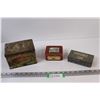 Image 1 : (3) Collectors Tins: Matches, Hornman's Tea, Misc.