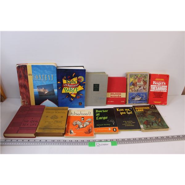 (12) Books: Kids Bible, Text Book, Thesaurus, Misc.