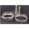 Image 4 : (2) Glass Ashtrays, (2) Glass Vases, (2) Silver Dish Trays