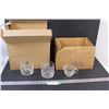 Image 1 : (2) Boxes of Six Appleton Whiskey Glasses & Box of Eight Clear Glass Punch Bowl Cups